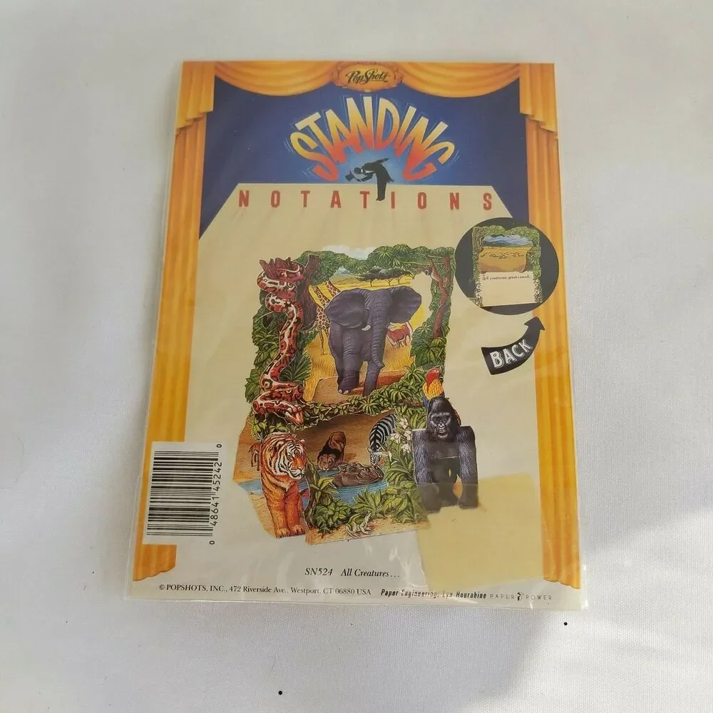 PopShots Standing Notations Jungle 3D Pop Up Greeting Card